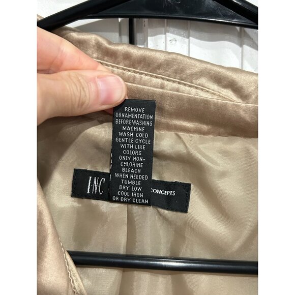 INC International Concepts Womens Double-Breasted Trench Coat Size 2X - Picture 7 of 8